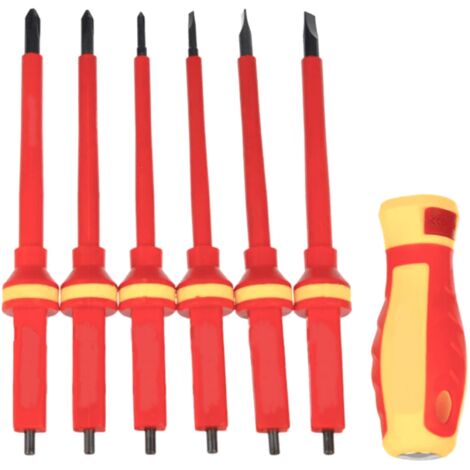 SET CACCIAVITI CACCIA VITE 6 PZ ELETTRICISTA TAGLIO PIATTO CROCE GIRAVITI 833RU