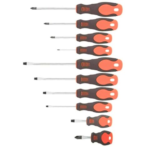 SET CACCIAVITI CACCIAVITE TAGLIO CROCE 10 CRV CHROME VANADIUM CORTI LUNGHI 293XI