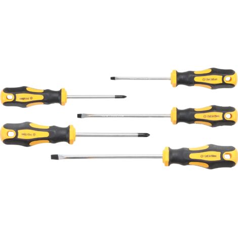 Set cacciaviti da officina 5 pezzi magnetici rivestiti in gomma BGS 7946