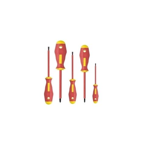 Set cacciaviti/giraviti a taglio e croce 5 pezzi isolanti GS