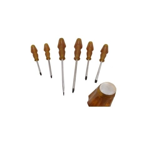 Set cacciaviti/giraviti a taglio e croce 6 pezzi cromo vanadio