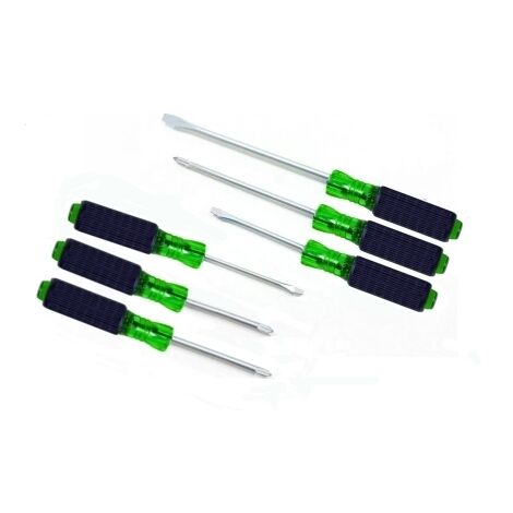 Set cacciaviti/giraviti a taglio e croce gambo quadrato 6 pezzi