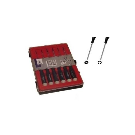 Set cacciaviti/giraviti precisione professionali tipo orologiaio a taglio e croce 6 pezzi cromo vanadio