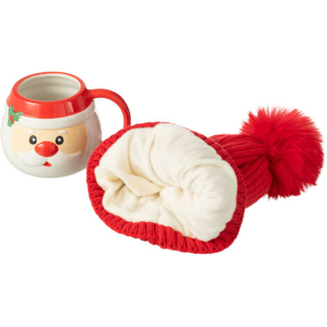 Set cadeau mug père Noël et bonnet