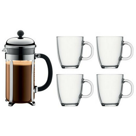 set cafetera + 4 tazas 30 cl - k1928-16cos - bodum -