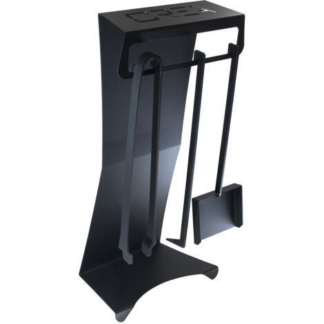 Set Camino 3 Pezzi con Supporto 290x185x600 cm in Acciaio Crea Puma Nero