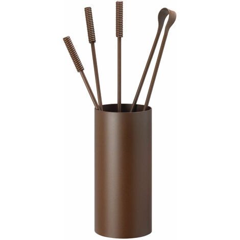 Set Camino 4 Pezzi con Barilotto Ø15x60 cm in Ferro Belfer 3002/R Ruggine