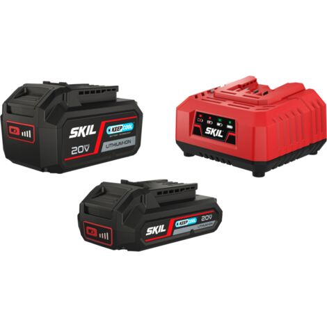 SET CARICATORE RAPIDO/BATTERIE  20 V 2,0/4,0 AH