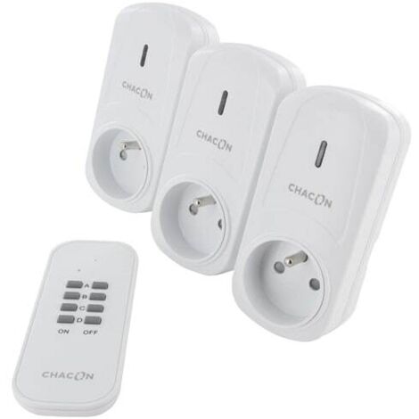 Set Chacon di 3 Dazioni on/off+ telecomando 2000 W - FR