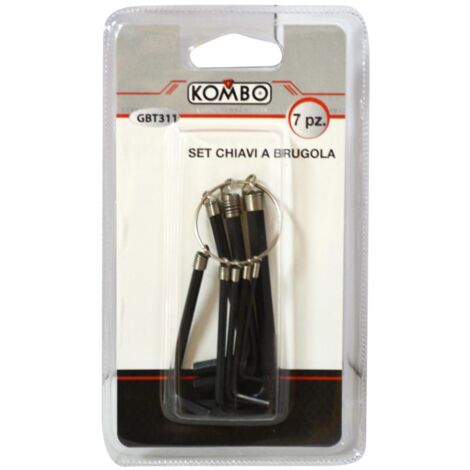 Set Chiavi a Brugola Esagonali in Cromo Vanadium 7 pz