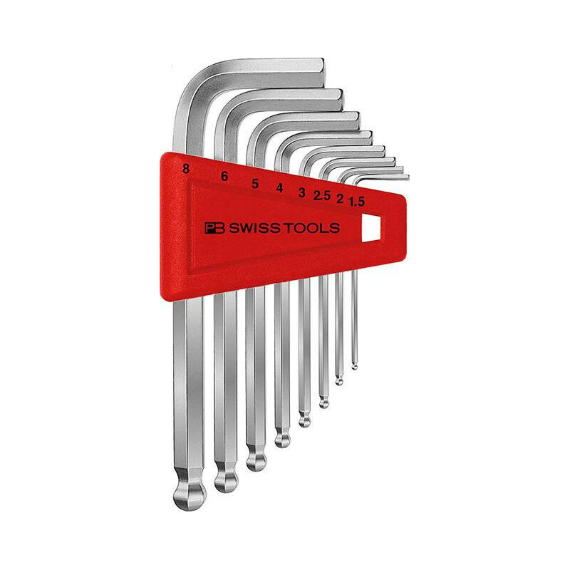 Image of Pb Swiss Tools - Set chiavi a brugola in supporto di plastica 8 unità 15-8 mm Testa a sfera