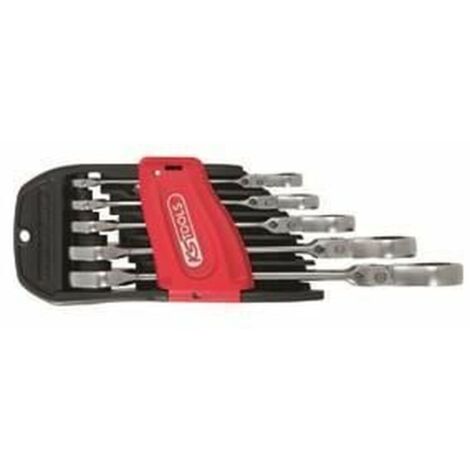 Set chiavi a cricchetto KS TOOLS Gearplus - 5 pz. - Testa inclinabile con bloccaggio 503.4805