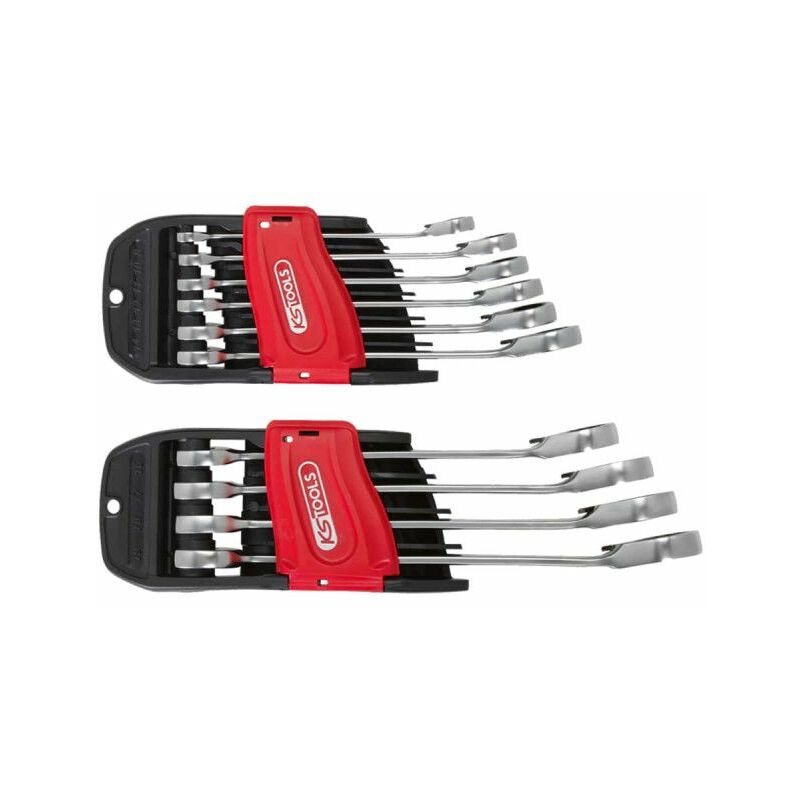 Image of Kstools - Set chiavi a cricchetto ks tools tools duo Gearplus - 10 pezzi - Cricchetto ad occhiello e forcella 503.5950