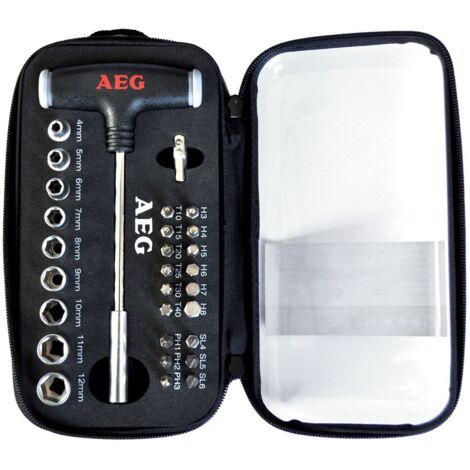 Set chiavi a T aeg albero lungo cromato nero 22.5 cm