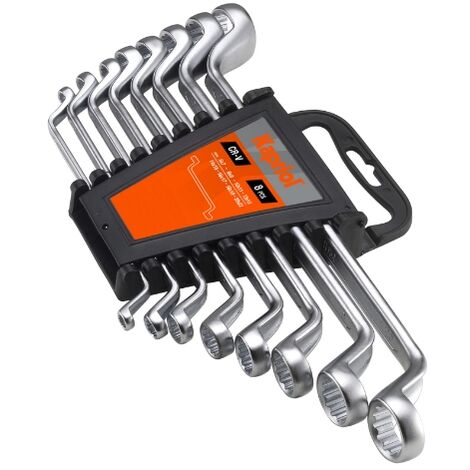 Set chiavi ad anello piegate 8 pcs in acciaio crono vanadio