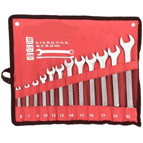 SET CHIAVI CHIAVE COMBINATA COMBINATE 12PZ POLIGONALI FISSE STELLA 6 22 MM 308aw