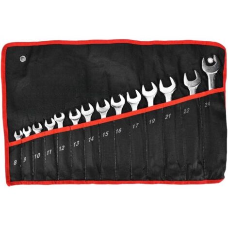 SET CHIAVI COMBINATE 14 PZ FISSA A STELLA MISURE DA 8mm a 24mm 91012