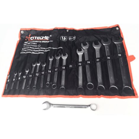 SET CHIAVI COMBINATE 16 PZ DA 6 A 32 FISSA E STELLA ACCIAIO CHIAVE FODERO 902HO