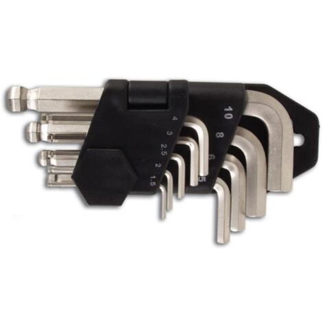SET CHIAVI ESAGONALI CON PUNTA A SFERA - 9 pz