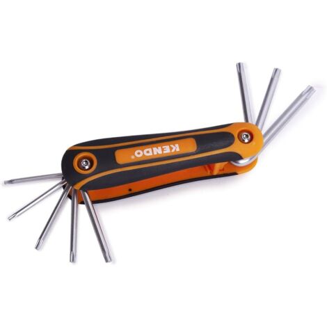 Set chiavi maschio torx kendo 8 pezzi t9,10,15,20,25,27,30,40