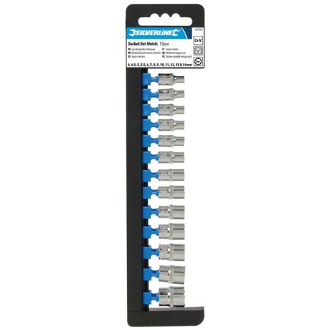Set chiavi Silverline a bussola 13 pezzi 1/4 misure 4-14mm in acciaio Prezzo