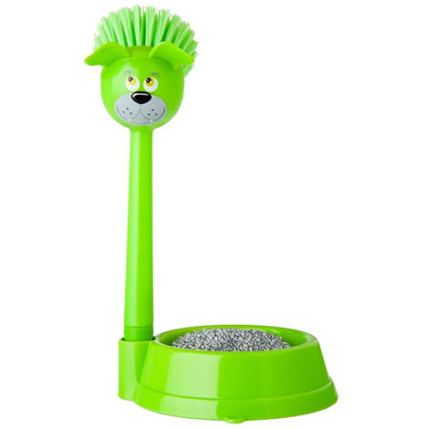 Set Ciotola Con Spazzola E Spugna Cane
