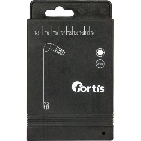 Set clé allen 9 unités Torx TX 9-45 FORTIS
