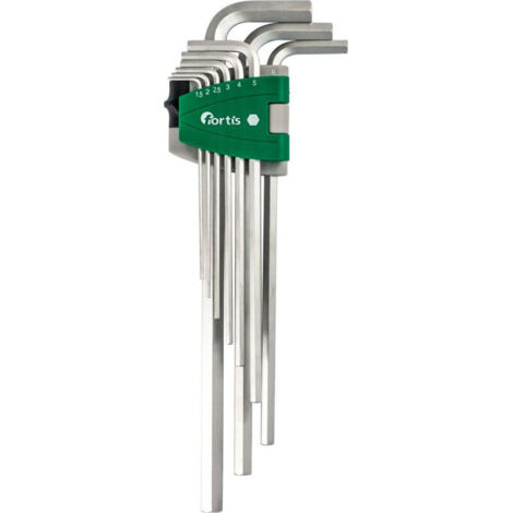 Set clé allen 9 unités.15-10mm long FORTIS