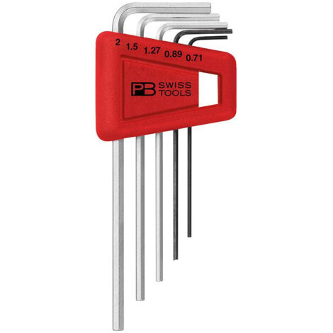 Set Clé allen en support plastique 5-unités 071-2mm PB Swiss Tools