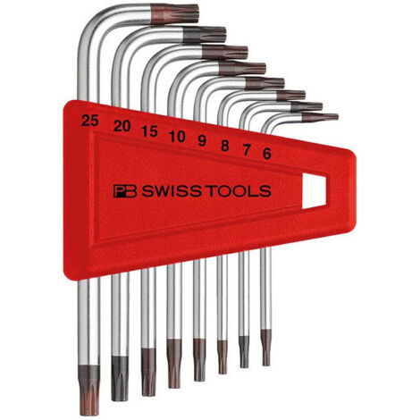 Set Clé allen en support plastique 8-unités T6-T25 PB Swiss Tools