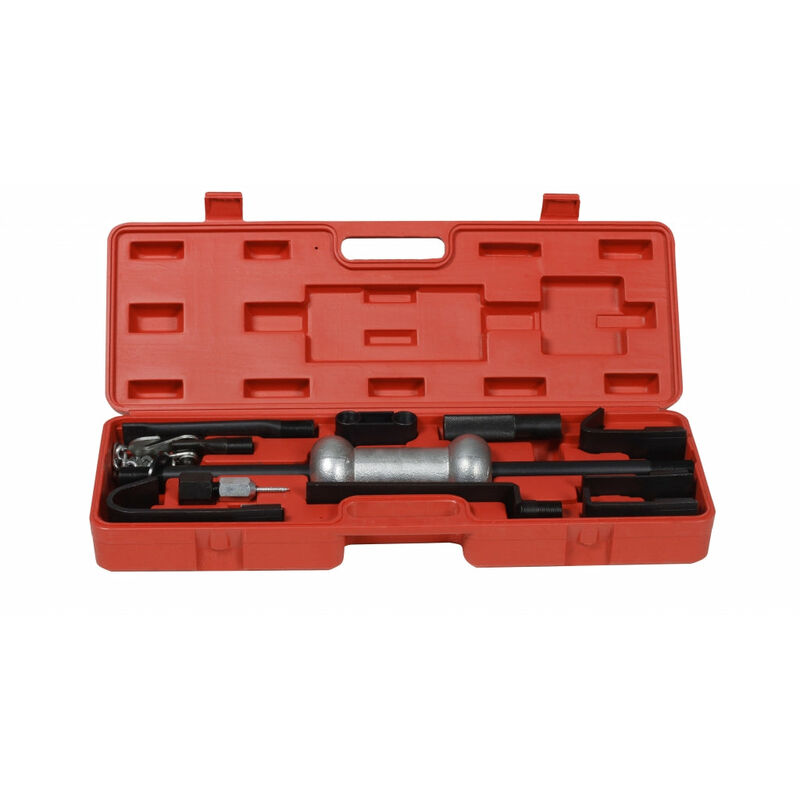 Helloshop26 - Set coffret de marteau de glissière universel outils garage atelier bricolage rouge - Rouge