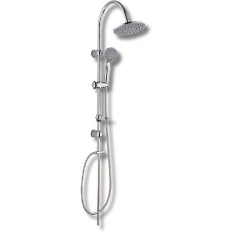 Set colonna doccia in acciaio multifunzione con deviatore doccetta e soffione in abs