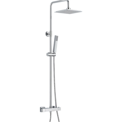 Set Colonna Doccia Soffione Doccia e Laccio  in Acciaio Inox Laura