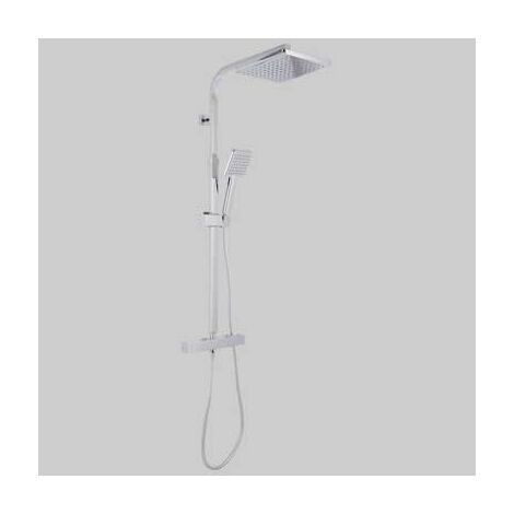 SET COLONNA SQUARE QUADRA CON MISCELATORE TERMOSTATICO Cromata