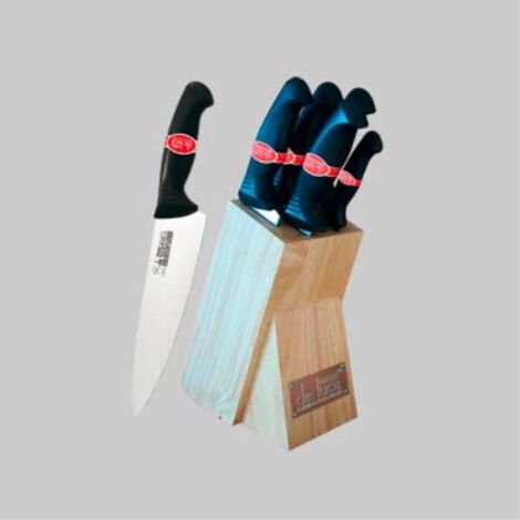 Set coltelli con ceppo 5 pezzi DE LUCA COLTELLERIE