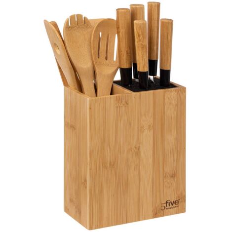 Set Coltelli e Utensili da Cucina - Bambù - 11 Pezzi