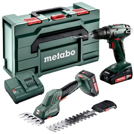 Set combinado Metabo 2.2.5 18 V BS 18 + SGS 18 LTX Q + 2 baterías de 2,0 Ah + cargador + metaBOX (685186000)