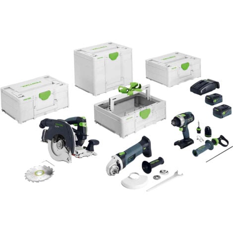 Festool HKC 55/TPC 18/AGC 18/TB 137 Combo Set di elettroutensili per falegnameria 18 V