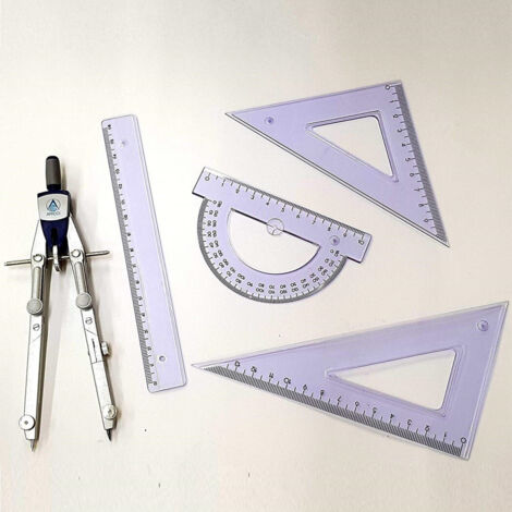 Set Compas + Instruments Diseign F4006 Carrés Righel Goniomètre école