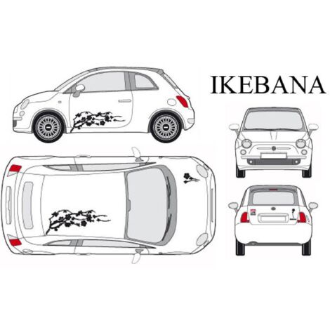 Set complet Adhesifs -IKEBANA- Noir - Taille M - PROMO ADN - Car Deco