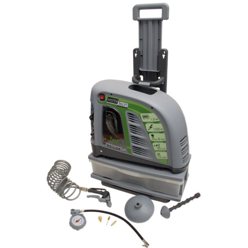 Compresseur air jet sans réservoir 8 bar 1100 w + acc - set complet