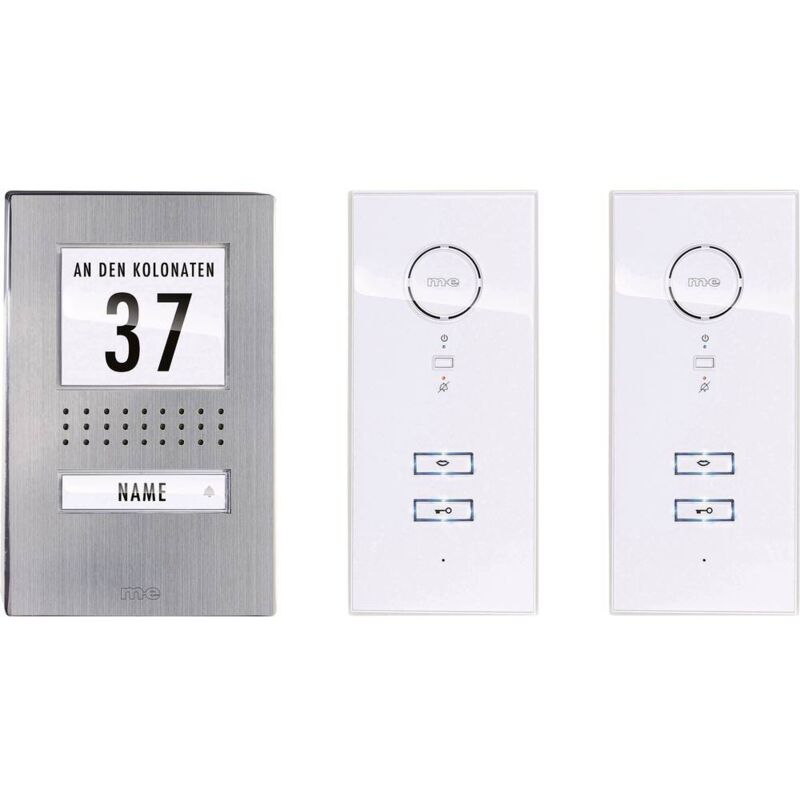 Adv 112 ww Audio Vistadoor Interphone filaire Set complet 1 foyer acier inoxydable, blanc X827061 - M-e Modern-electronics