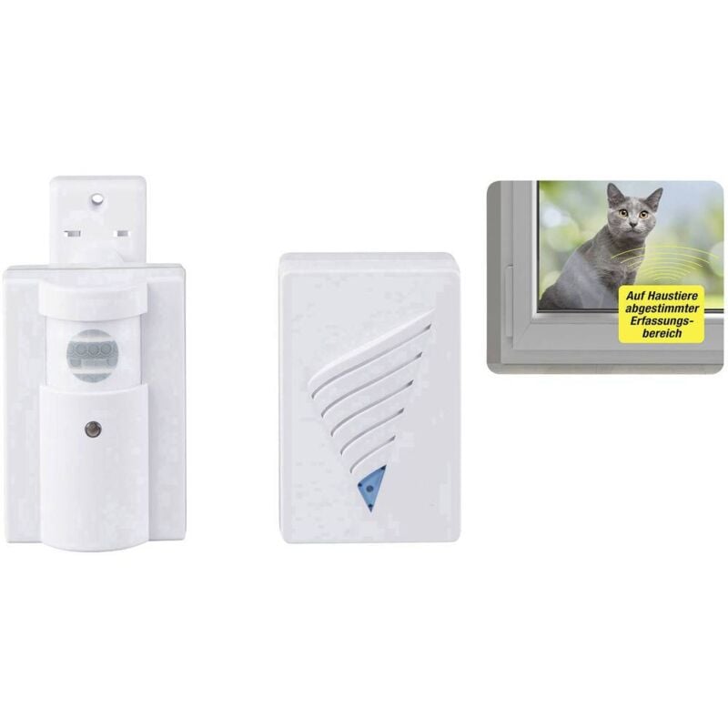 Heidemann - Carillon sans fil Set complet pour animaux de compagnie, avec détecteur de mouvements 70829 hx Pet