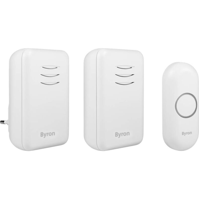Byron - Set complet pour Sonnette sans fil DBY-22314 150 m blanc