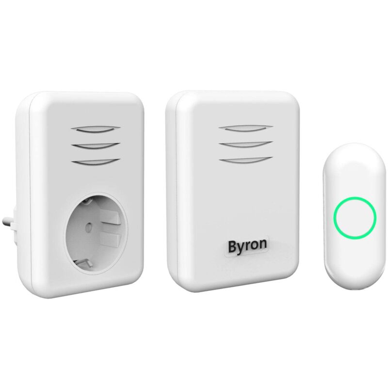 Byron - Set complet pour Sonnette sans fil DBY-22316 150 m blanc Y734642