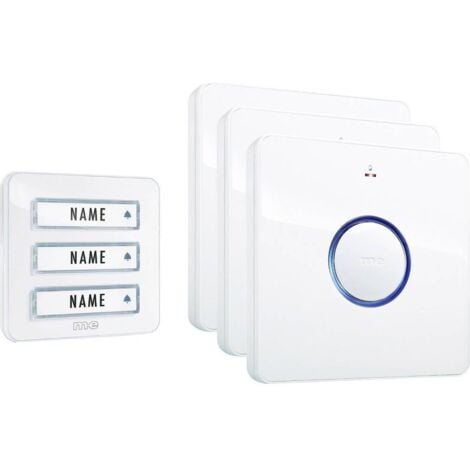 Set complet pour Sonnette sans fil m-e modern-electronics 41097 200 m blanc