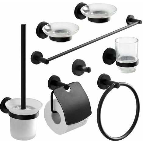 Set di accessori da bagno, Set di accessori da bagno grigio, Set di  accessori da bagno neri completi, Set di valutazioni del bagno, Decorazione  del bagno della fattoria, Set di dispenser di