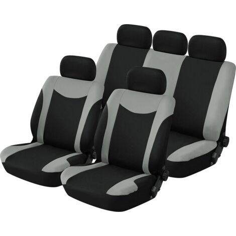 Set Completo Coprisedili e Poggiatesta Uranus Nero e Grigio