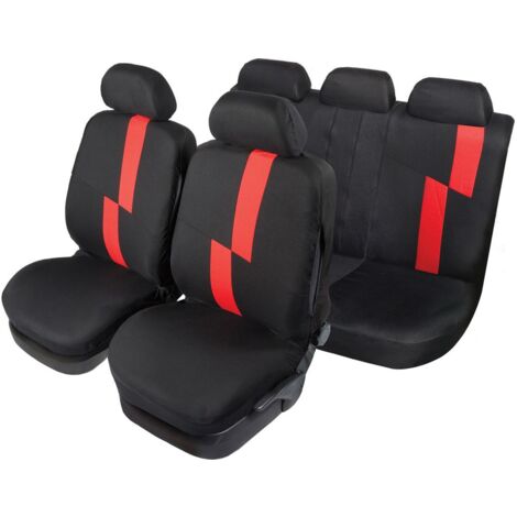 Set Completo Coprisedili Flash Universale nero-rosso