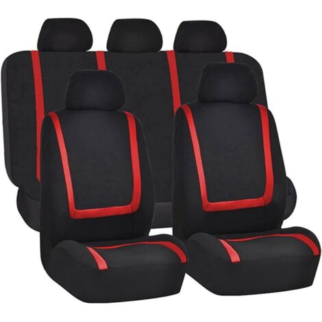 Set completo di coprisedili per auto, in tessuto traspirante e di alta qualità, universali per sedili anteriori e posteriori, accessori per auto facili da installare, adatti alla maggior parte di auto